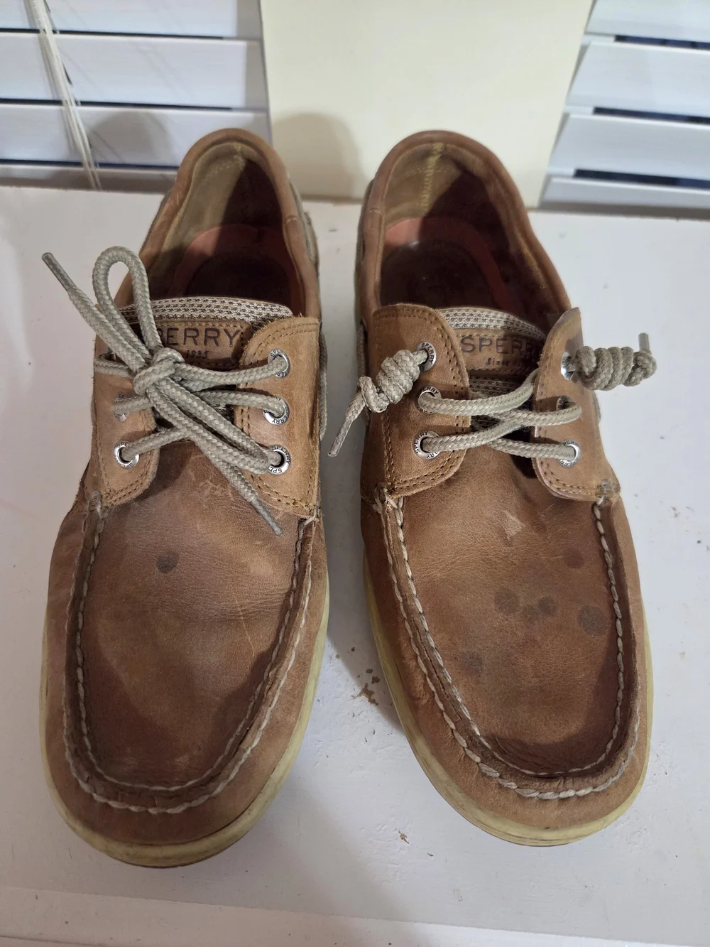 Sperry Billfish 3-Eye Boat Shoe in Brown and Cream - Men's 11